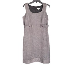 Vintage Ingenuity Elegant Gray Sleeveless Polyester Blend Dress Size 8