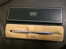 Vintage Cross Century Chrome Lustre 3502 Ballpoint Pen in Box Need Refill