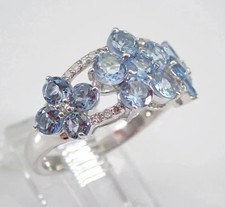 2Ct Round Cut Lab-Created Aquamarine Halo Engagement Ring 14K White Gold Plated