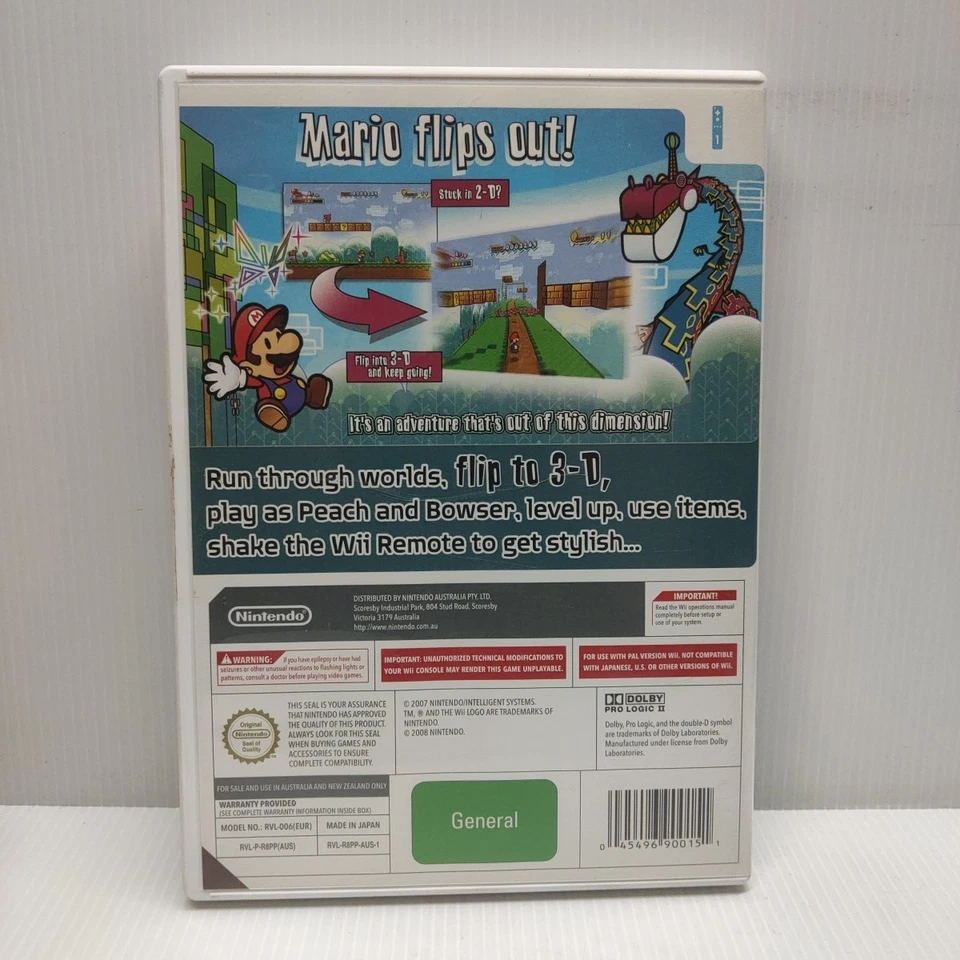 super paper mario - wii Nintendo Wii Complete with Manual Free post - Image 2 of 4