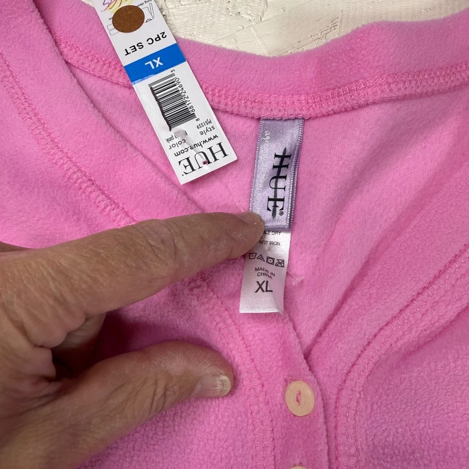 Conjunto de pijama para mujer Hue XL rosa polar 2 piezas ropa de dormir salón gato lunares Foto 3 de 4