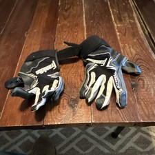 Franklin Youth XS MLB Batting Gloves Black White Gray Synthetic Full Finger Pair