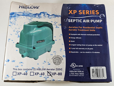 HIBLOW XP-80 Air Pump Septic Aerator 120V Pond Aeration XP Series New