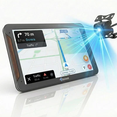 Elebest City 70K Navi – 7" Auto/Wohnmobil Europa 52 Länder + Rückfahrkamera GPS - Bild 1 von 4