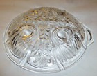 Vintage Indiana Glass Divided Relish Dish w/ Handle Killarney Design Footed 7.5” — photo 3