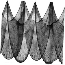 Creepy Cloth Halloween Decorations, 79" x 79" Gauze Fabric for 79 79 inch Black