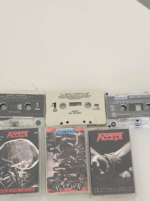 Accept Heavy Metal Cassette Lot (3) Death Row,eat The Heat,objection Overruled 