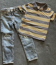 Boys Size 6 Outfit Lot Old Navy Distressed Je...