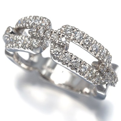 Auth DAMIANI Ring Diamond Insiem US5.25-5.5 18K 750 White Gold