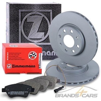 ZIMMERMANN BREMSSCHEIBEN + BELÄGE +WK VORNE FÜR FIAT GRANDE PUNTO 199 05-