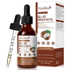 Vitamin D3 K2 Drop 5000IU D3 With Oganic MCT Oil Omega-3 Vegan Liquid Drop 60ML