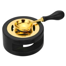Wax Seal Warmer with Melting Spoon,for Wax Sealing Stamp Black,1.46 x 2.95" 
