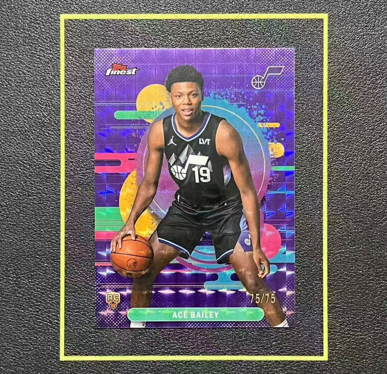 2025-26 Topps Finest Ace Bailey Uncommon RC Purple Geometric #75/75 eBay 1/1