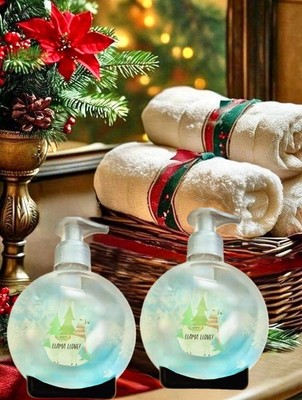 Christmas Llama Snow Globe Marshmallow Fluff Scented Hand Soap 2Pk 24 Oz Holiday
