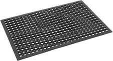 Rubber Floor Mat with Holes, 24''X 36'' Anti-Fatigue/Non-Slip Drainage Mat, for 