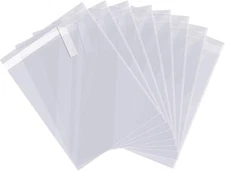 200 ct 9” X 12” Clear Cello Cellophane Bags Self 200 Count (Pack of 1), clear 