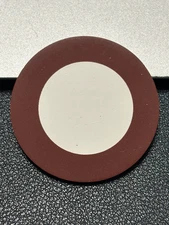 VINTAGE BLANK UNSTAMPED USPC PLAIN MOLD CLAY CASINO POKER CHIP  CREST AND  SEAL