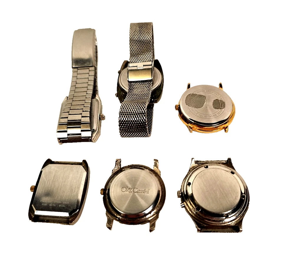 复古 6 件装男士手表 适用于零件或维修 Accutron、Oleg Cassini 等 — 第 3/4 张图片