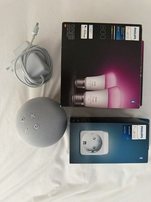 Amazon Echo Dot + Philips Hue White & Color E27 + Hue Smart Plug
