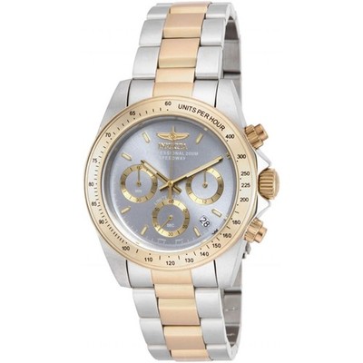 Invicta Men's Watch Speedway Chronograph Charcoal Dial Two Tone Case ILE9212A