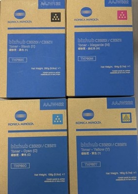 4 Konica Minolta BizHub C3320i, C3321i CMYK Toners
