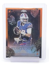 JOSH ALLEN 2025 TOPPS CHROME FORTUNE 15 TRUE ORANGE REFRACTOR BILLS /25 Q5752