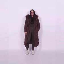 Womens Stylish Warm Coat With A Fur Collar