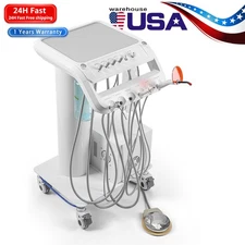 Portable Dental Delivery Unit Syringe Suction Turbine With Air Compressor UPS
