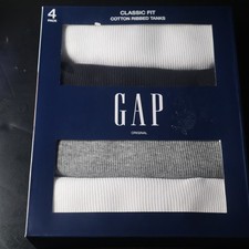 Gap 4 Pack Cotton Ribbed Tanks Shirts Classic Fit Size Medium M New