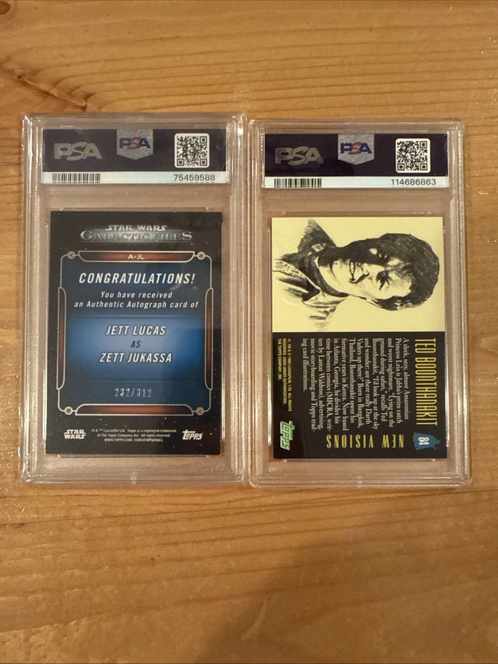 Star Wars Card Lot With 2 Sought After Graded Cards And 3 Solid Raw Cards - Image 4 of 4