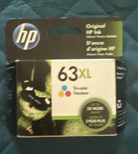 HP F6U63AN Tri Color Cyan Magenta Yellow Ink Cartridge Genuine 63XL 63 2022