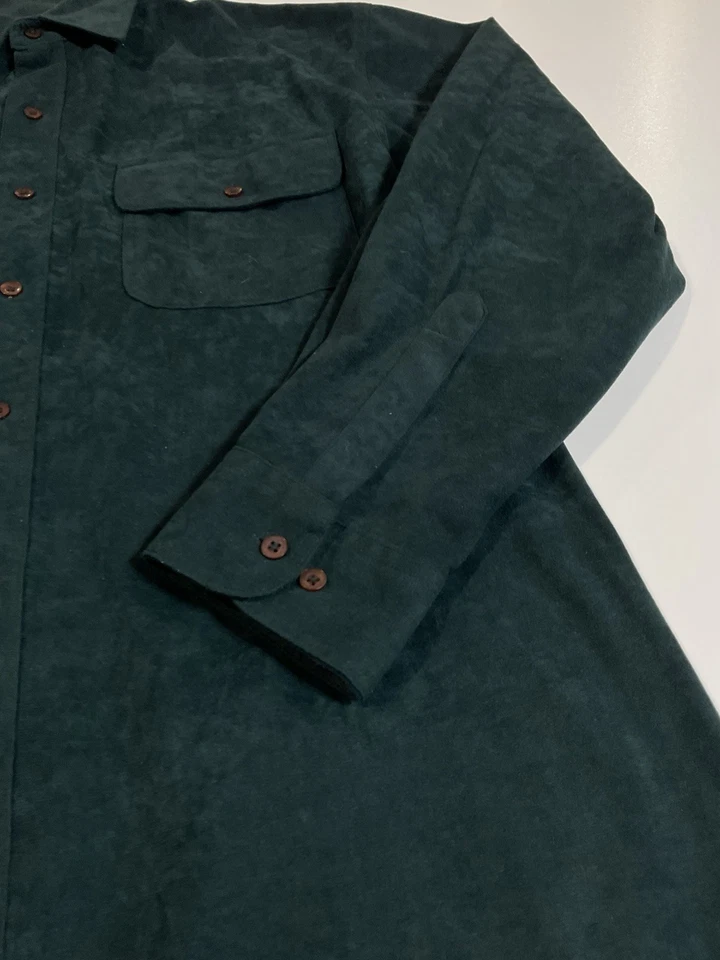 Camisa abotonada vintage de terciopelo Knightsbridge talla L papá Normcore años 80 90 Foto 2 de 4