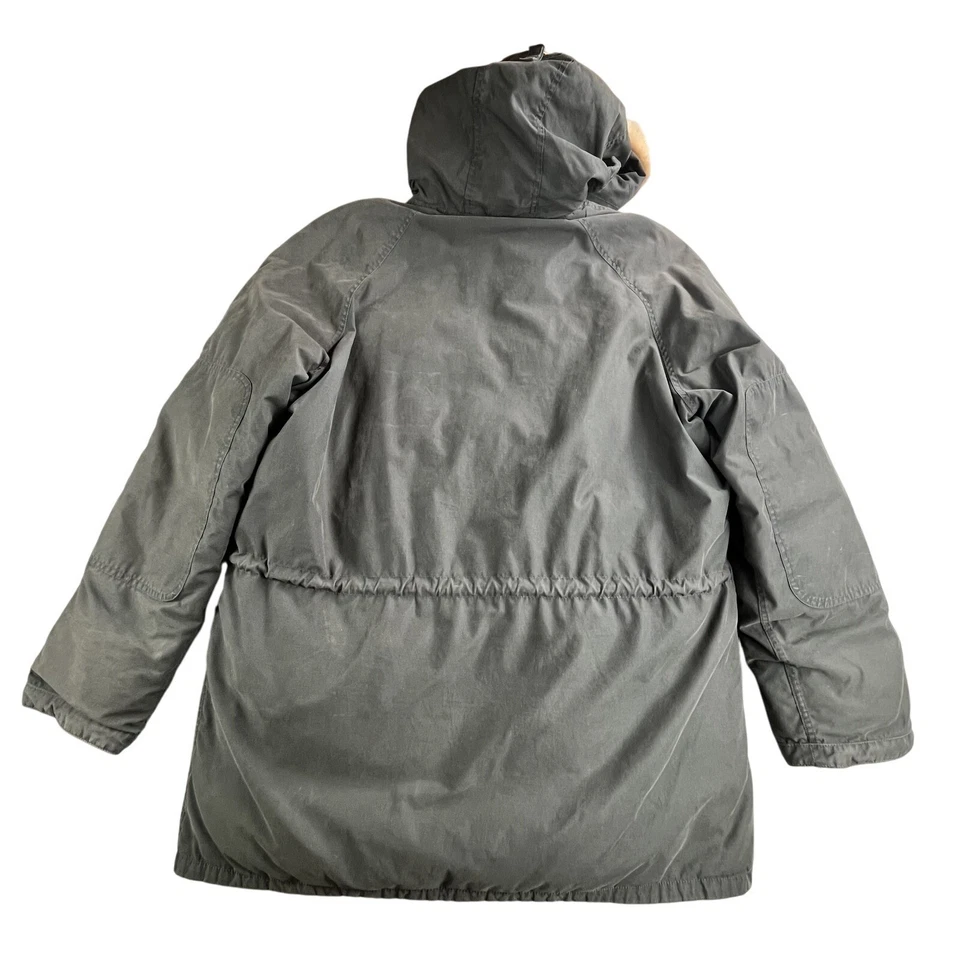 J Crew Expedition Down Jacket Mens XL Green Feathers Parka Winter Coat 88635 Y2K - Image 2 of 4