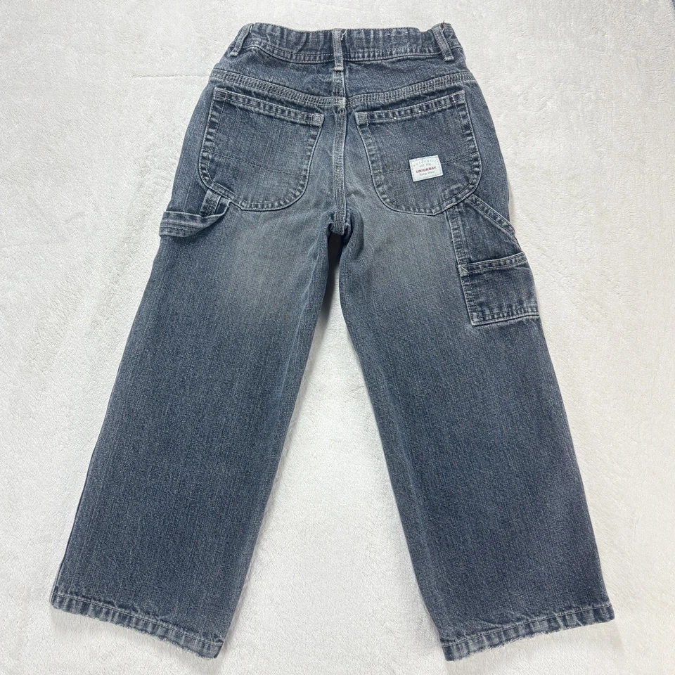 Винтажные джинсы 90-х UNIONBAY для мальчиков 6 серые черные выцветшие плотник мешковатые широкие ноги фигурист Y2K - Изображение 3 из 4