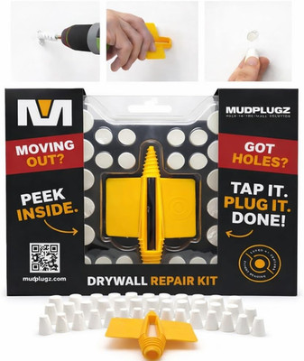 FIX Drywall Anchor Holes Fast - MudPlugz Drywall Hole Repair Kit - No Mesh - No