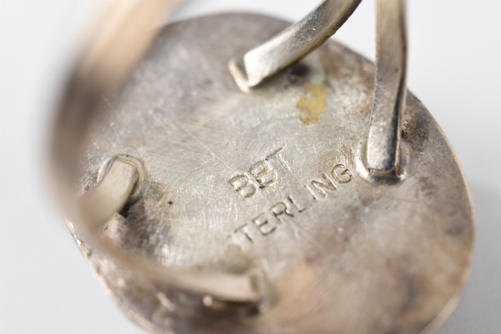 BBT Sterling Turquoise Statement Ring Bold Oval C… - image 3