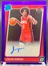 Jalen Green 2021-22 Panini Donruss Optic Auto Purple Rated Rookie RC #159