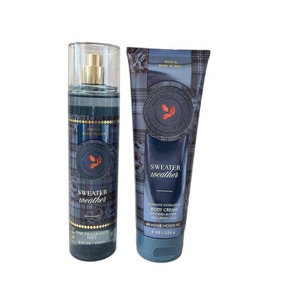 Bath & Body Works Sweater Weather Mist & Body Cream Set