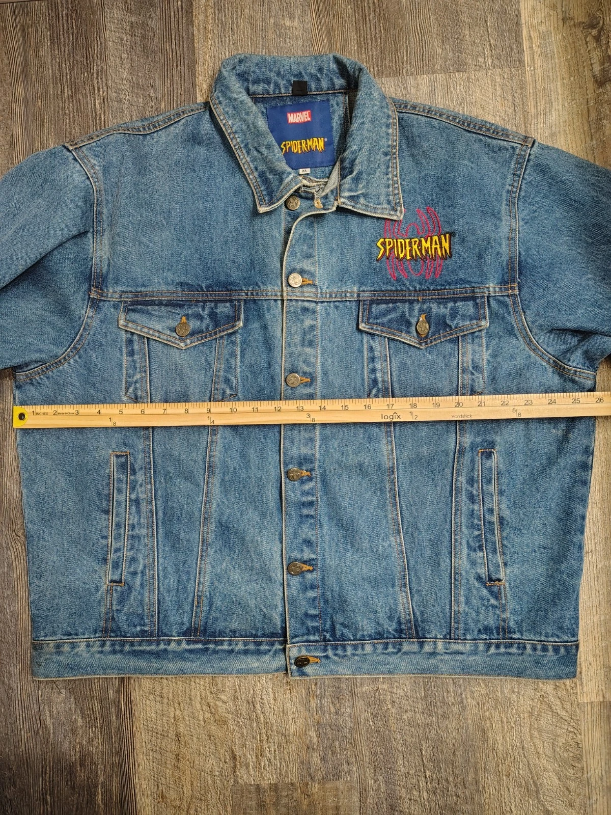 Y2K Spiderman Denim Jacket Vintage 2002 Size XL Marvel Comics - product detail image 21