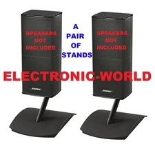 2 MINT Genuine Bose Jewel II & Invisible 300 Black Speaker Table Stands Pair