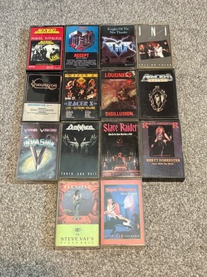 Vintage -  Heavy Metal - Loudness-TKO-VAI-Accept -  Lot Of 14 Cassette Tapes.