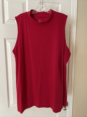 Christopher & Banks Sz 2XL Mock Neck Sleeveless tank top gorgeous red Top