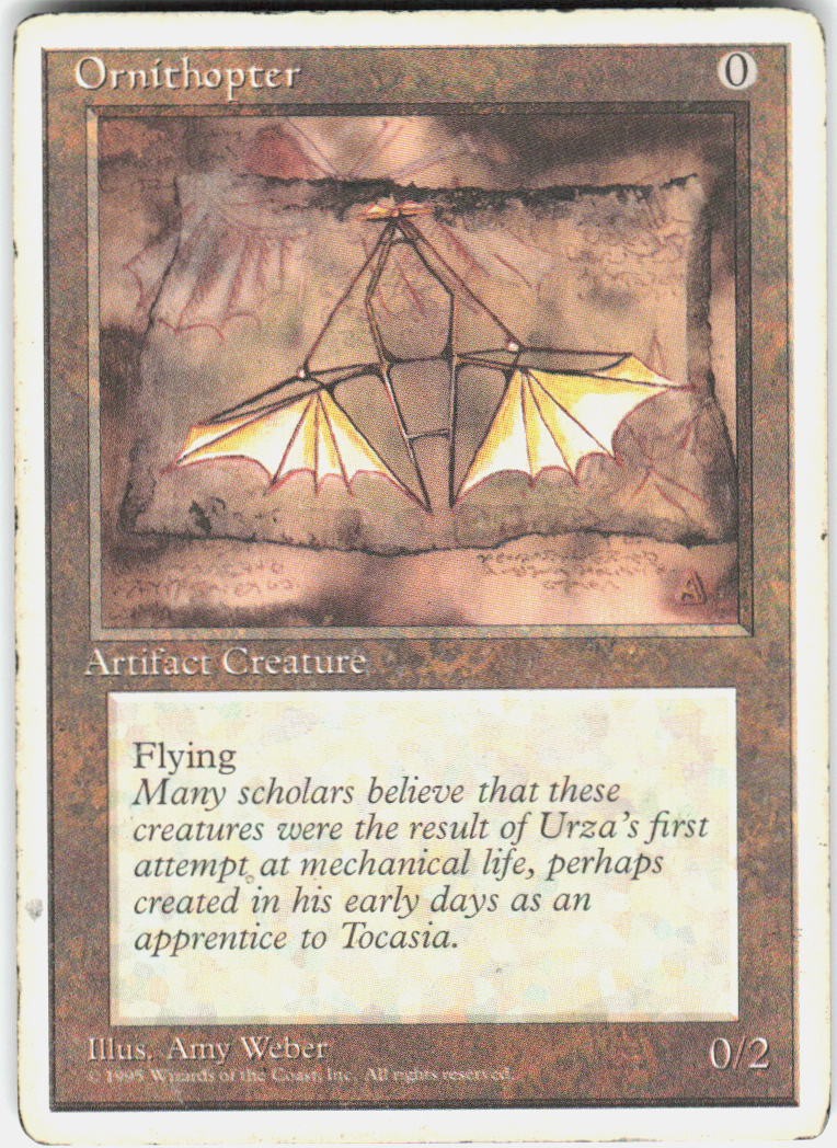 Ornithopter Uncommon Fourth Edition Magic: The Gathering Heavily Played
