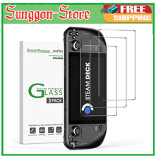amFilm 3 Pack for Steam Deck/Steam Deck OLED Screen Protector Tempered...