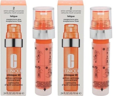 2 x Clinique iD Active Cartridge Concentrate #2 Fatigue - .34 oz / 10 ml - NIB