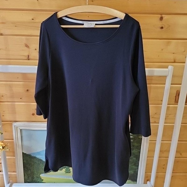 Women Marina Rinaldi Dress Navy Cotton M
