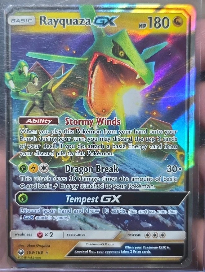 rayquaza gx pokemon card Celestial Storm 160/168 PSA 9 attach a basic Energy card from your discard pile to this Pokmon Rayquaza GX 177A/168 Hidden Fates