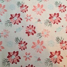 Christmas Floral Fabric Adel in Winter Yellow Cotton Riley Blake 36" X 43"