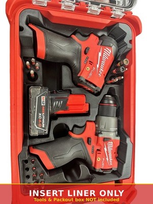 Milwaukee Packout Einsatz Liner für M12 FUEL Bohrhammer & Schlagschrauber Combo