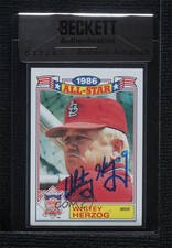 BAS 1987 Topps Rack Pack Glossy All-Stars Whitey Herzog Seal of Authenticity 3c7